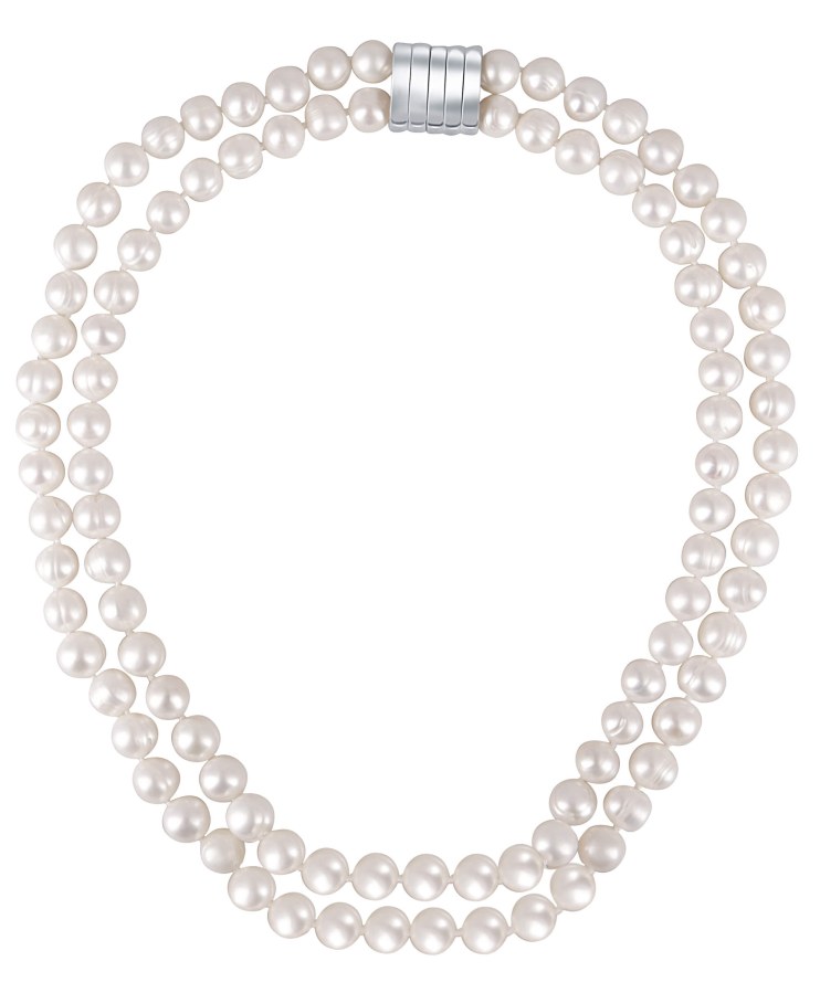 JwL Luxury Pearls Dvojitý/dvouřadý náhrdelník z pravých bílých perel JL0656