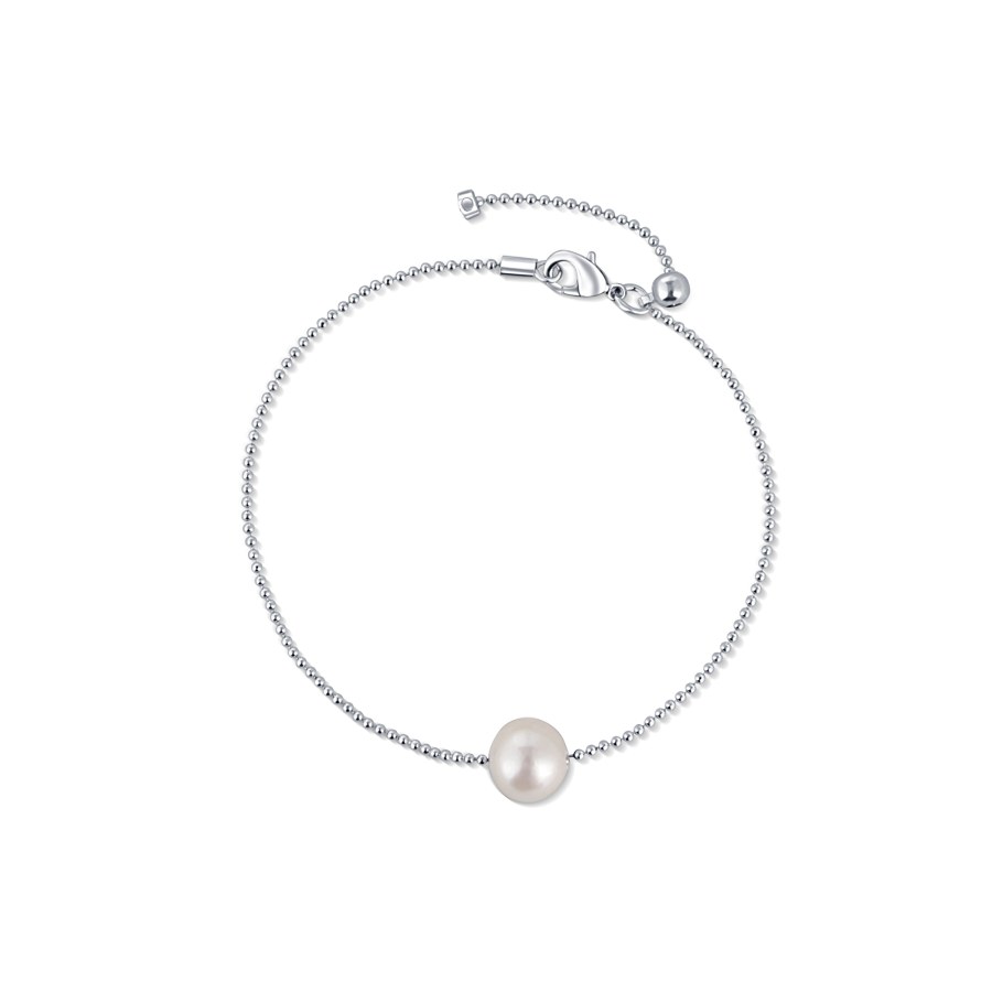 JwL Luxury Pearls Jemný ocelový náramek s pravou perlou JL0712 - Náramky Perlové náramky