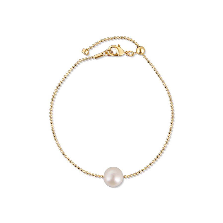 JwL Luxury Pearls Jemný pozlacený náramek s pravou perlou JL0711 - Náramky Perlové náramky