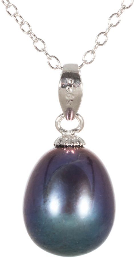 JwL Luxury Pearls Přívěsek s pravou modrou perlou JL0439 - Přívěsky a korálky