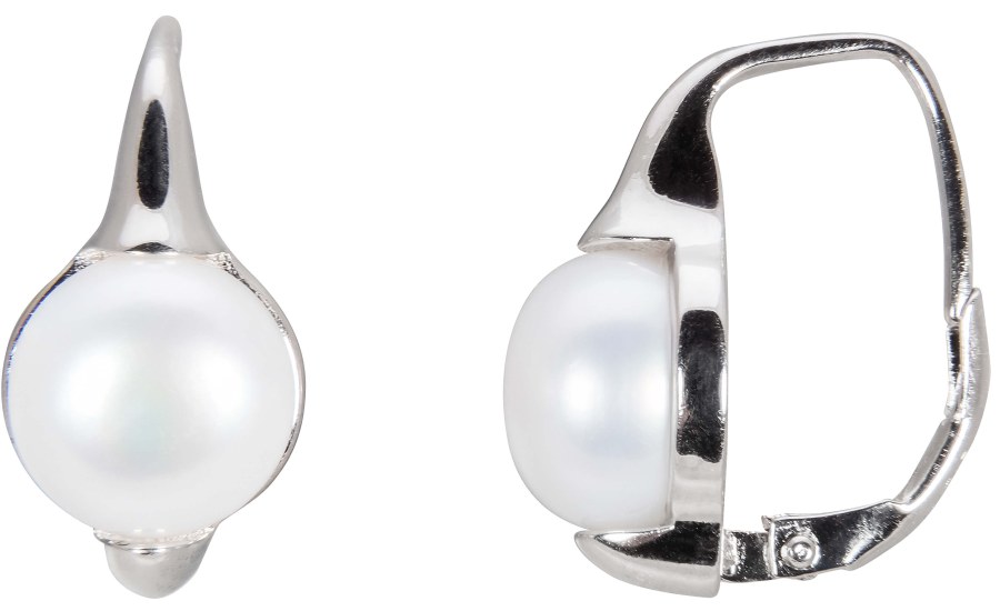 JwL Luxury Pearls Stříbrné náušnice s pravými perlami JL0460 - Náušnice Visací náušnice
