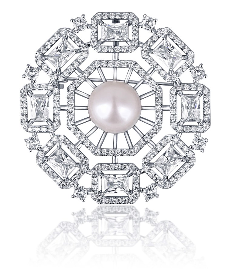 JwL Luxury Pearls Luxusní dámská brož s perlou 2v1 JL0665