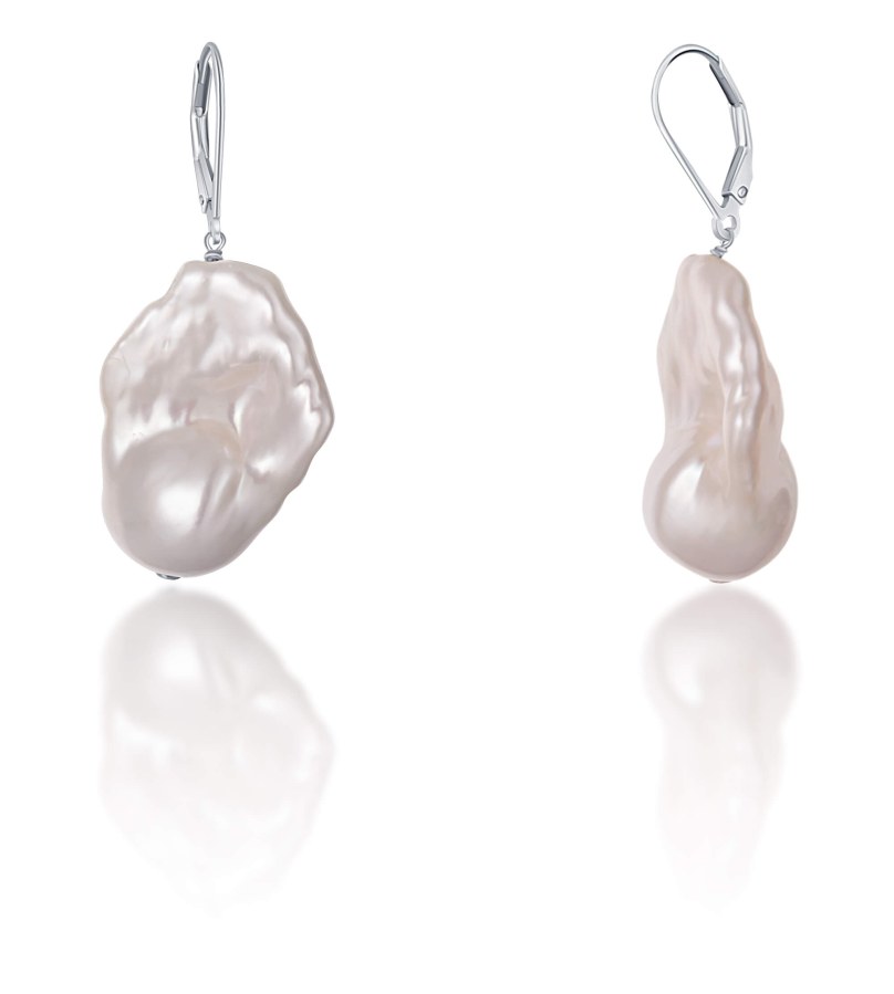 JwL Luxury Pearls Luxusní náušnice s pravou barokní perlou JL0688 - Náušnice Visací náušnice