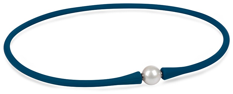 JwL Luxury Pearls Modrý sportovní perlový náhrdelník modrý JL0877 - Náhrdelníky Perlové náhrdelníky