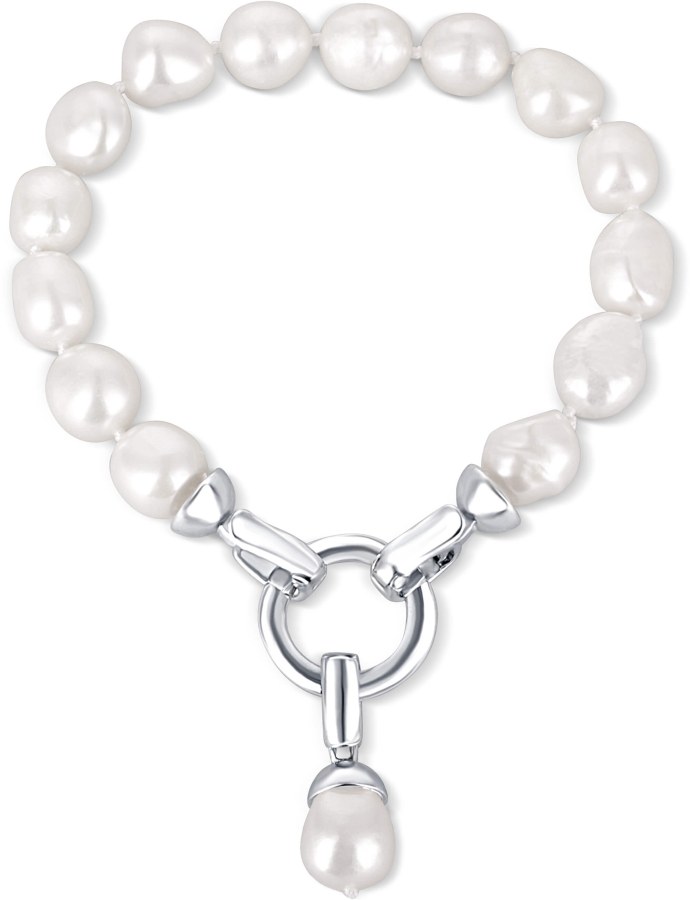 JwL Luxury Pearls Náramek z pravých bílých perel JL0560 - Náramky Perlové náramky