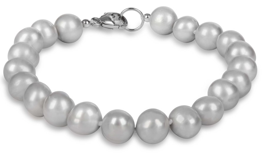 JwL Luxury Pearls Náramek z pravých šedých perel JL0359 - Náramky Perlové náramky