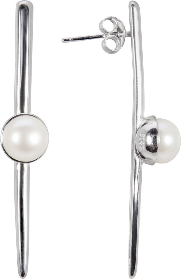 JwL Luxury Pearls Originální stříbrné náušnice s pravou perlou JL0464 - Náušnice Visací náušnice