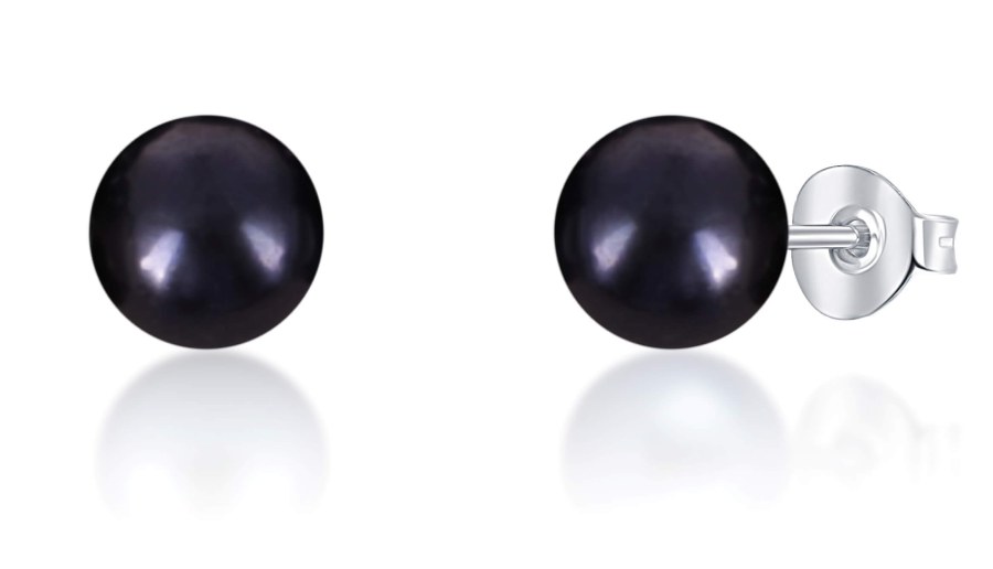 JwL Luxury Pearls Peckové náušnice z pravých černých perel JL0707 - Náušnice Pecky