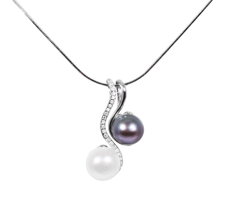 JwL Luxury Pearls Perlový náhrdelník 3v1 JL0540 (řetízek, přívěsek, přívěsek ) - Náhrdelníky