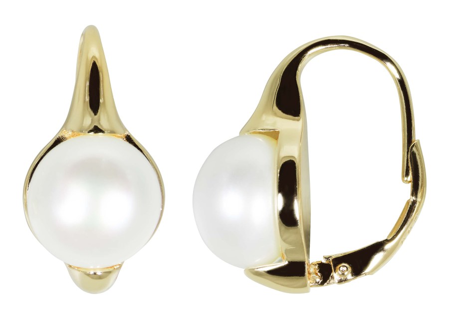 JwL Luxury Pearls Pozlacené náušnice s pravými perlami JL0532 - Náušnice Visací náušnice