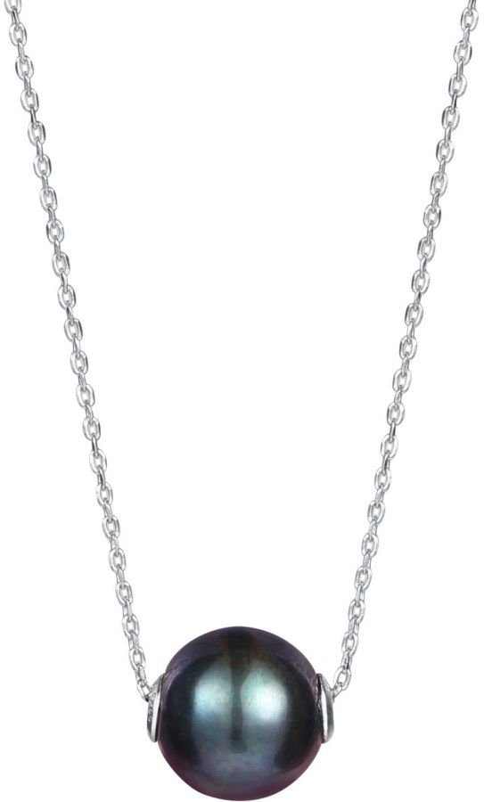 JwL Luxury Pearls Dámský náhrdelník s pravou černou perlou JL0582 (řetízek, přívěsek) - Náhrdelníky