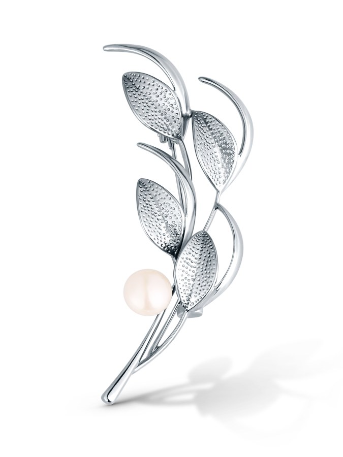 JwL Luxury Pearls Slušivá brož 2v1 s pravou perlou JL0844 - Brože