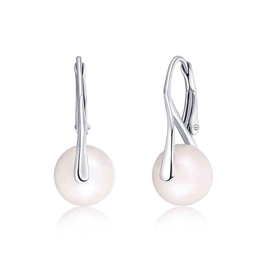 JwL Luxury Pearls Stříbrné náušnice s pravými perlami JL0613 - Náušnice Visací náušnice