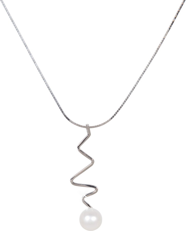 JwL Luxury Pearls Stříbrný náhrdelník s pravou perlou JL0449 (řetízek, přívěsek) - Náhrdelníky