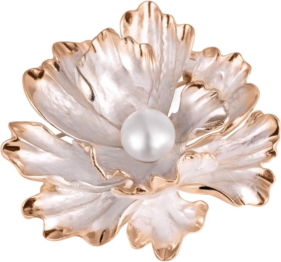 JwL Luxury Pearls Unikátní brož květ 2v1 s pravou perlou JL0573 - Brože