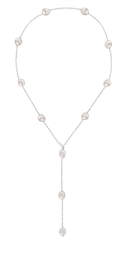 JwL Luxury Pearls Variabilní stříbrný náhrdelník s pravými barokními perlami JL0708 - Náhrdelníky