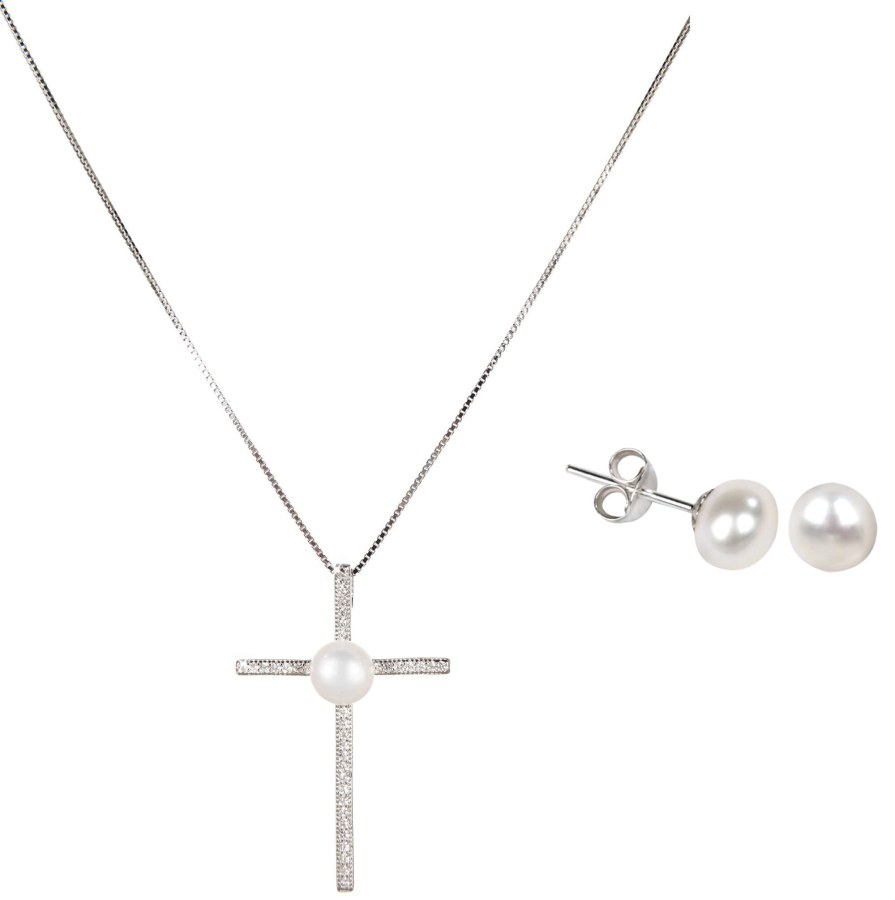 JwL Luxury Pearls Zvýhodněná perlová souprava šperků JL0026 a JL0455 JwL Luxury Pearls Zvýhodněná perlová souprava šperků JL0026 a JL0455 - Náhrdelníky