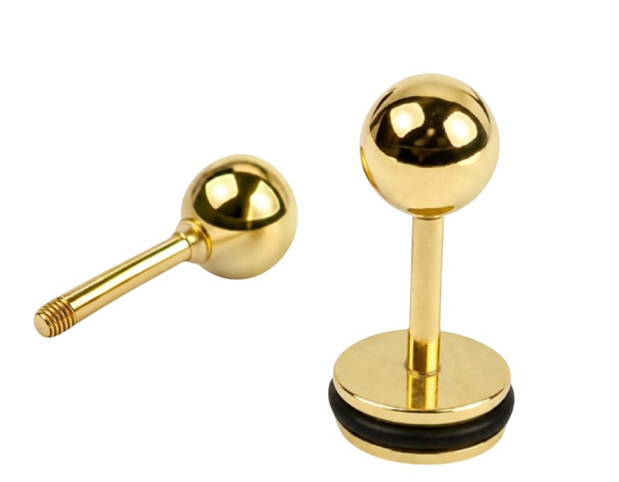 Kalace Minimalistické pozlacené pecky z oceli 110696J