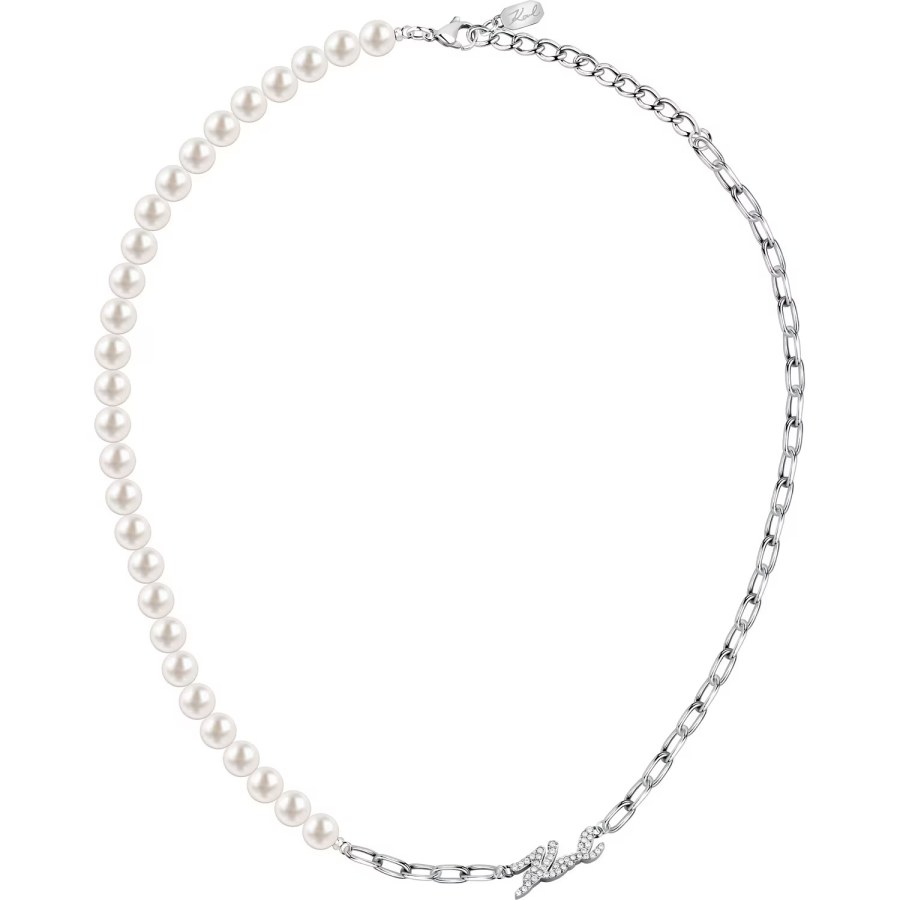 Karl Lagerfeld Elegantní náhrdelník se syntetickými perlami Pearl KLAYR03