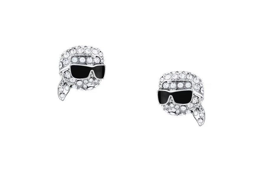 Karl Lagerfeld Ikonické náušnice s krystaly Karl Charms KLAYD20
