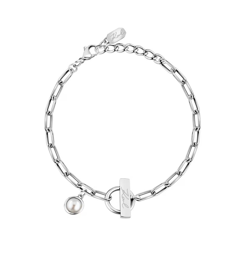 Karl Lagerfeld Stylový ocelový náramek pro ženy Pearl KLAYR06 - Náramky Perlové náramky