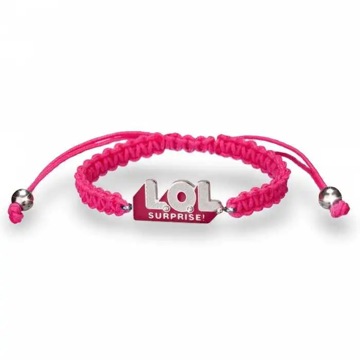 L.O.L. Surprise! Růžový textilní náramek pro dívky LOL Logo L3011STLOL - Náramky Kabala náramky