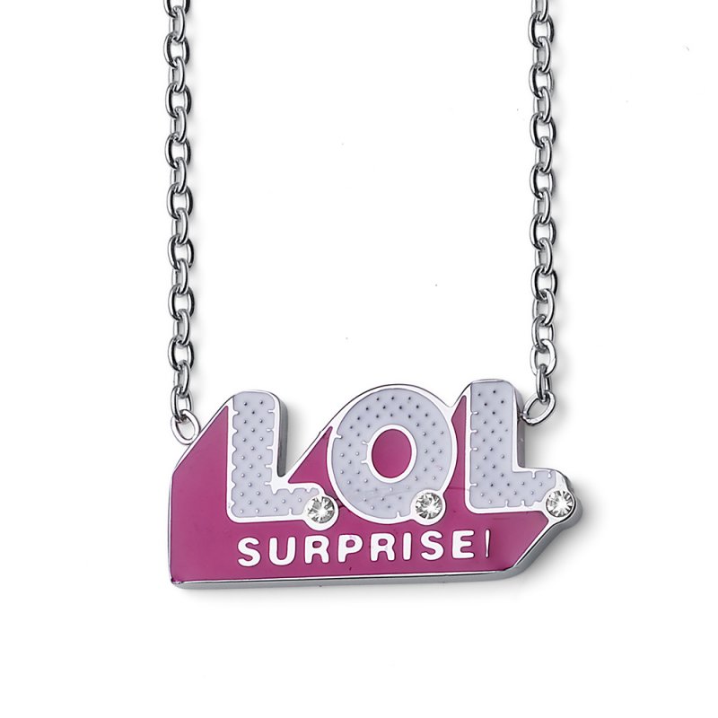 L.O.L. Surprise! Stylový dívčí náhrdelník Logo s krystaly L1012STLOL - Náhrdelníky