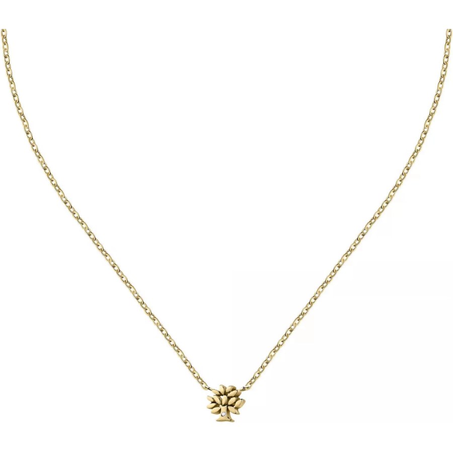 La Petite Story Elegantní pozlacený náhrdelník s krystalem Family LPS10ASF05 - Náhrdelníky