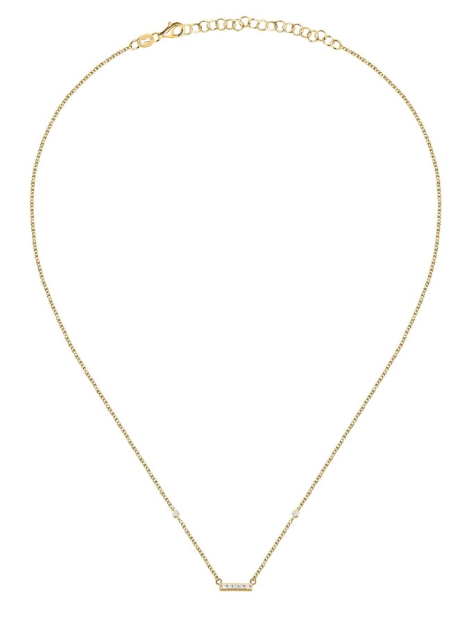 La Petite Story Elegantní pozlacený náhrdelník s kubickými zirkony Silver LPS10AWV81 La Petite Story Elegantní pozlacený náhrdelník s kubickými zirkony Silver LPS10AWV81 - Náhrdelníky Náhrdelníky s kameny