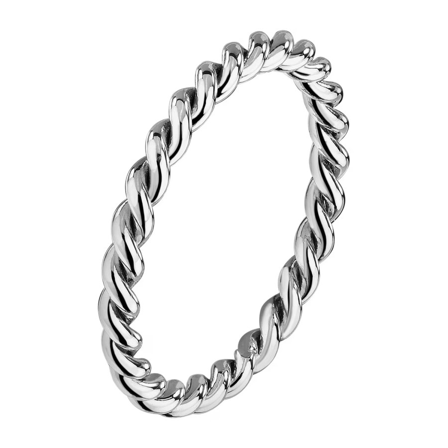 La Petite Story Minimalistický pozlacený prsten s pleteným designem Ring LPS03AVV1301 56 mm