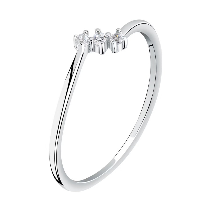 La Petite Story Jemný stříbrný prsten se zirkony LPS03AWV080 52 mm - Prsteny Prsteny s kamínkem