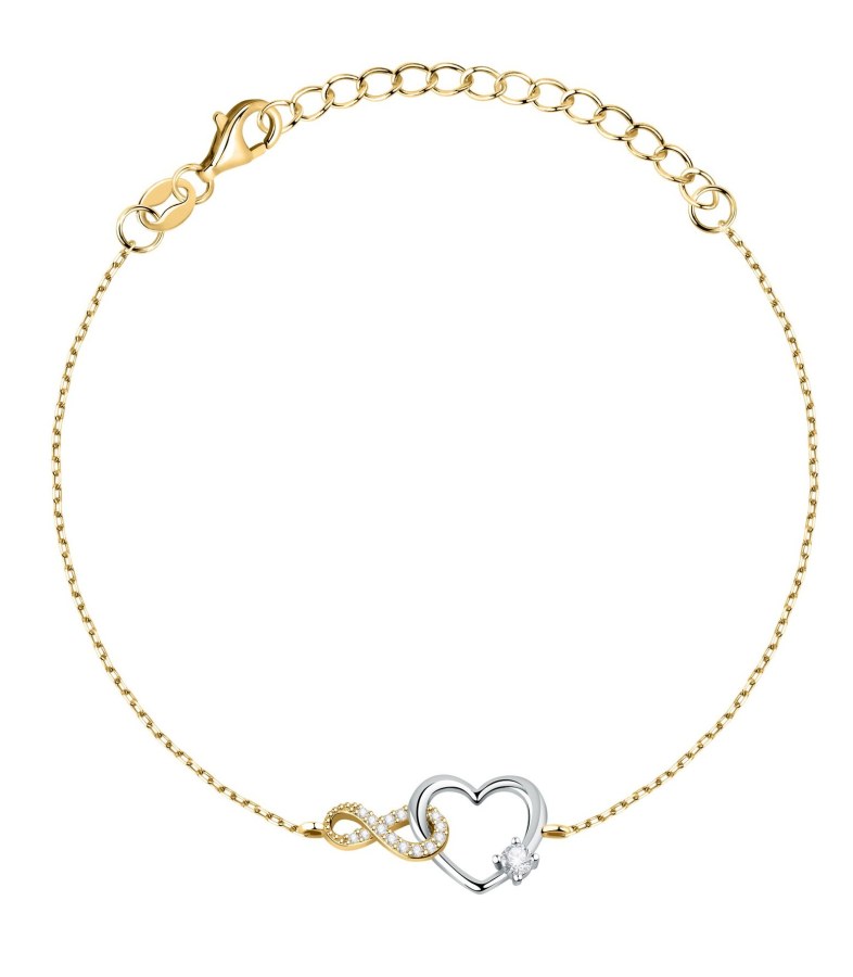 La Petite Story Krásný bicolor náramek Nekonečno a Srdce Silver LPS05AWV77 La Petite Story Krásný bicolor náramek Nekonečno a Srdce Silver LPS05AWV77 - Náramky Náramky se symboly