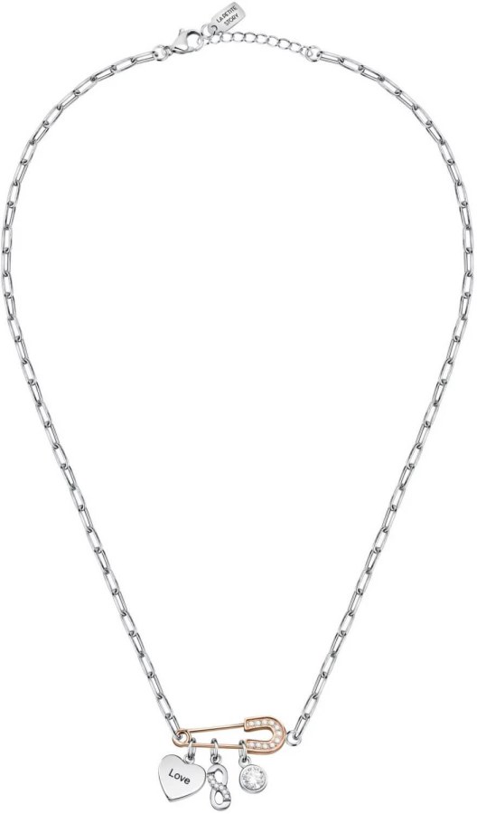 La Petite Story Moderní ocelový náhrdelník s přívěsky Love LPS10ASD01 - Náhrdelníky