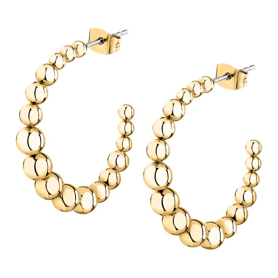 La Petite Story Originální kruhové pozlacené náušnice Earrings LPS01AYQ133 - Náušnice Kruhy
