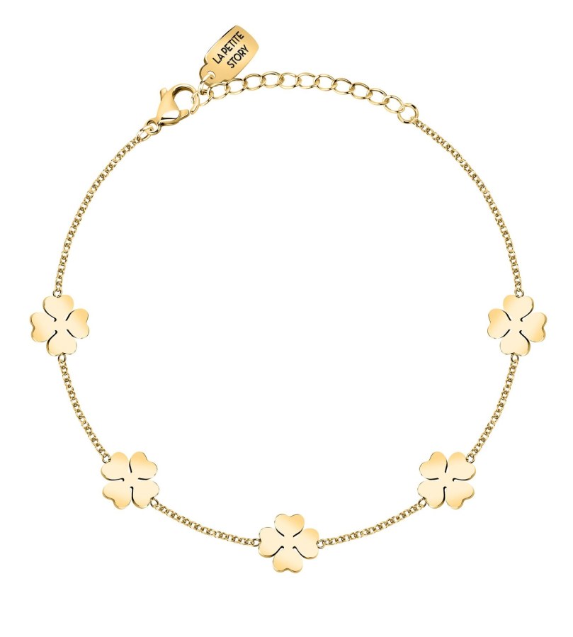 La Petite Story Pozlacený náramek se čtyřlístky Friendship LPS05ARR105