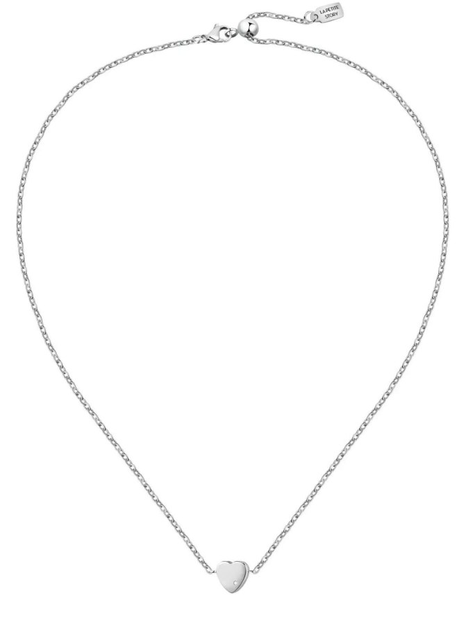 La Petite Story Romantický ocelový náhrdelník s krystalem Love LPS10ASD08 - Náhrdelníky