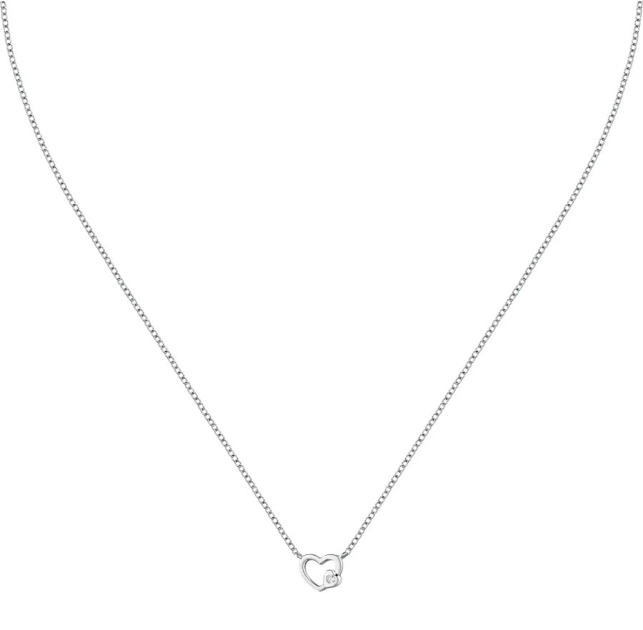 La Petite Story Stříbrný náhrdelník se srdíčkem Silver LPS10AWV02 - Náhrdelníky
