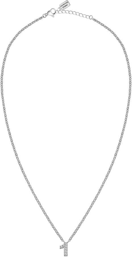 La Petite Story Třpytivý náhrdelník "1" s krystaly LPS10AQK01 - Náhrdelníky