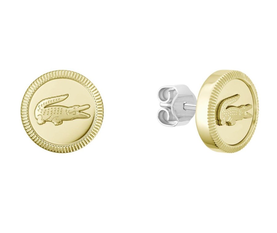 Lacoste Pozlacené náušnice s krokodýlem Memento 2040422 Lacoste Pozlacené náušnice s krokodýlem Memento 2040422 - Náušnice Pecky