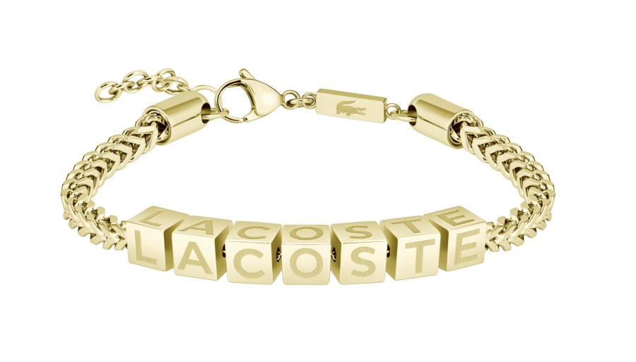 Lacoste Originální pozlacený náramek pro muže Script 2040522 Lacoste Originální pozlacený náramek pro muže Script 2040522 - Náramky Náramky se symboly