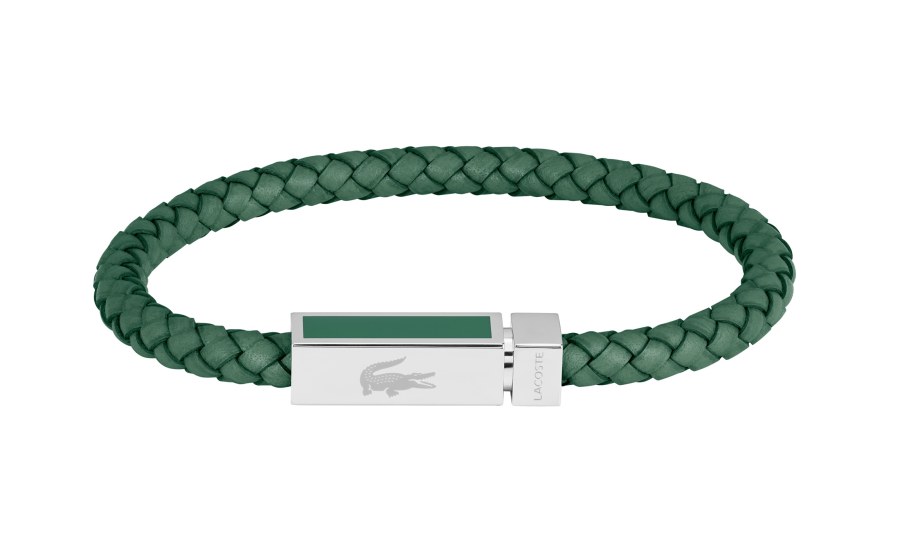 Lacoste Zelený kožený náramek pro muže Rockel 2040449 Lacoste Zelený kožený náramek pro muže Rockel 2040449 - Náramky Kožené náramky