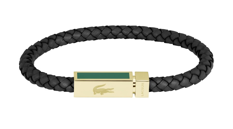 Lacoste Černý kožený náramek pro muže Rockel 2040451 Lacoste Černý kožený náramek pro muže Rockel 2040451 - Náramky Kožené náramky