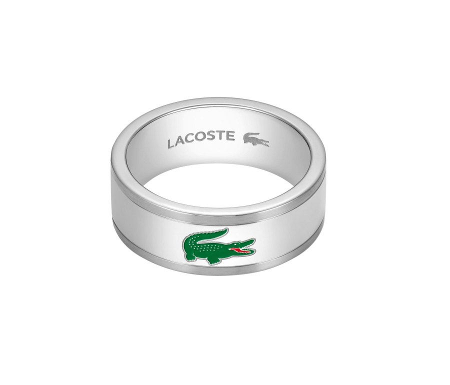 Lacoste Ocelový prsten pro muže Arthor 2040495 62 mm - Prsteny Prsteny bez kamínku
