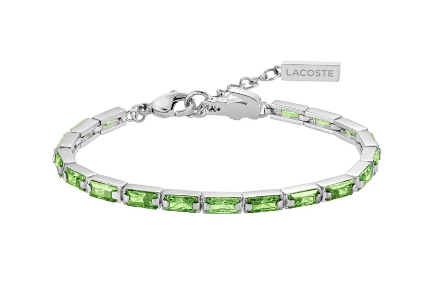 Lacoste Tenisový náramek se zelenými krystaly Duchess 2040500 Lacoste Tenisový náramek se zelenými krystaly Duchess 2040500 - Náramky Řetízkové náramky