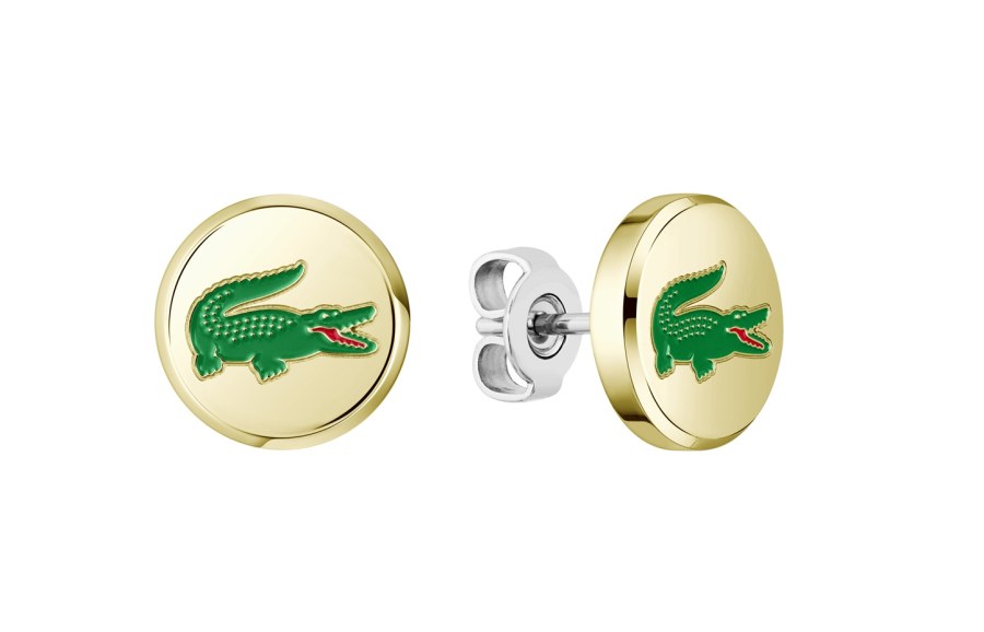 Lacoste Pozlacené náušnice s krokodýlem Arthor 2040498 - Náušnice Pecky