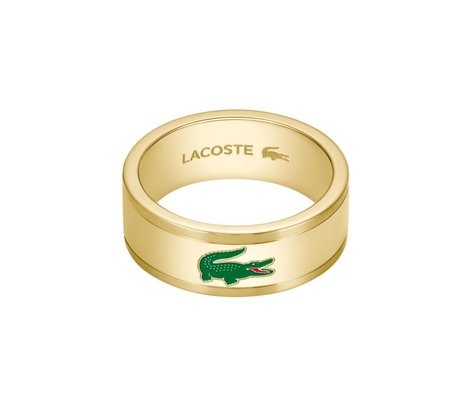 Lacoste Pozlacený prsten pro muže Arthor 2040496 62 mm