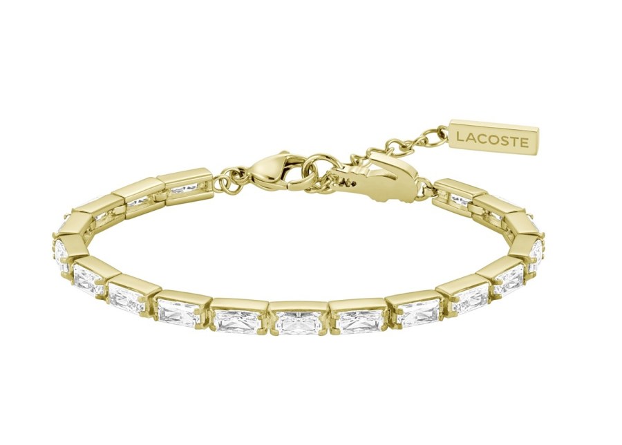Lacoste Pozlacený tenisový náramek s čirými krystaly Duchess 2040499 Lacoste Pozlacený tenisový náramek s čirými krystaly Duchess 2040499 - Náramky Řetízkové náramky