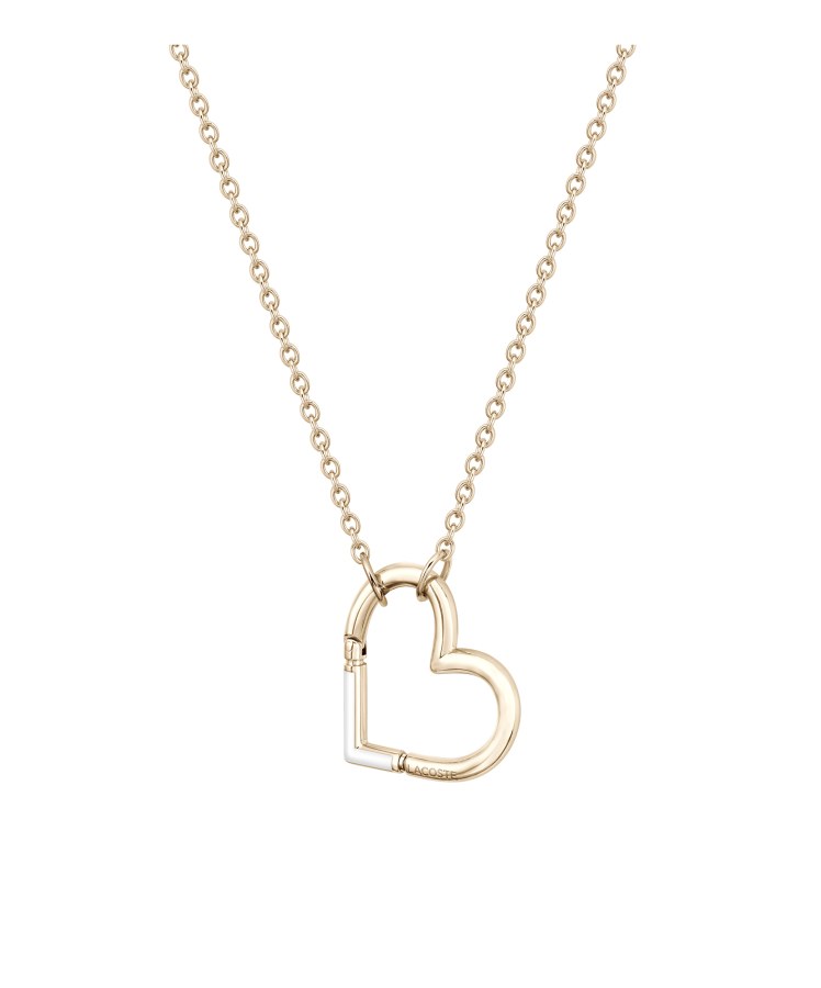 Lacoste Romantický pozlacený náhrdelník Srdíčko Ines 2040329 - Náhrdelníky