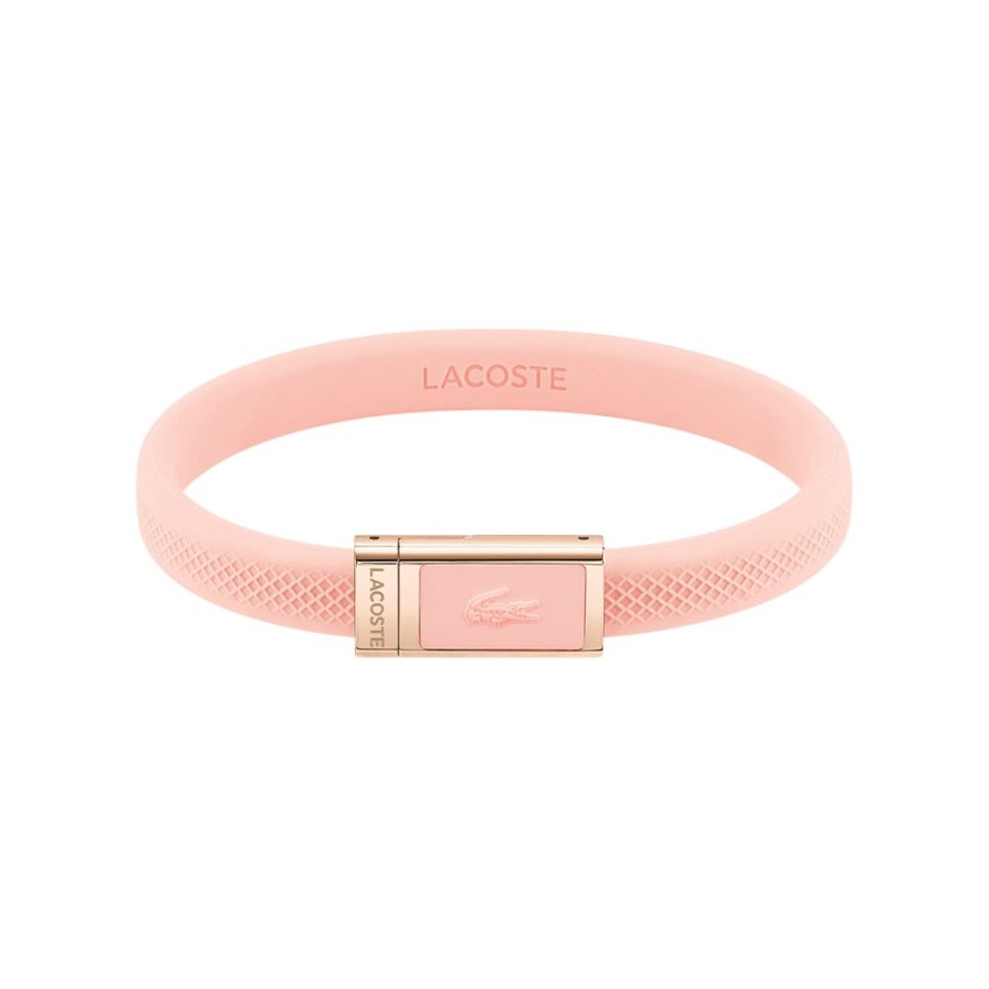 Lacoste Růžový silikonový náramek 2040065 - Náramky Řetízkové náramky