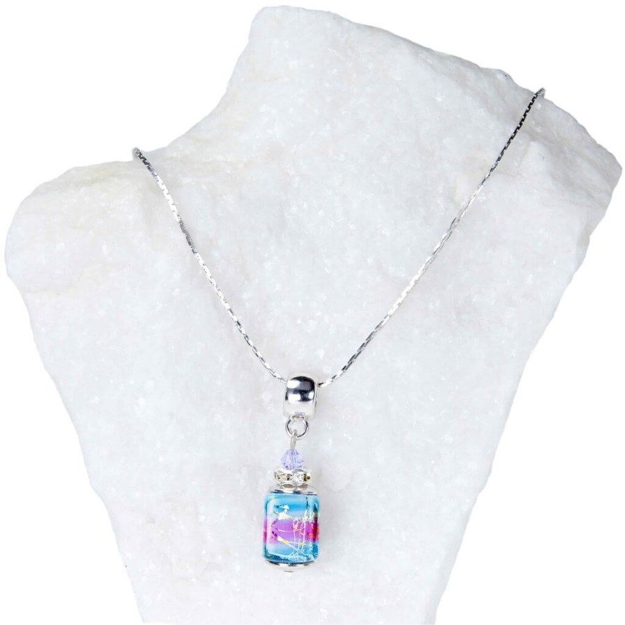 Lampglas Elegantní dámský náhrdelník Vivienne s perlou Lampglas s ryzím stříbrem NSA22 - Náhrdelníky